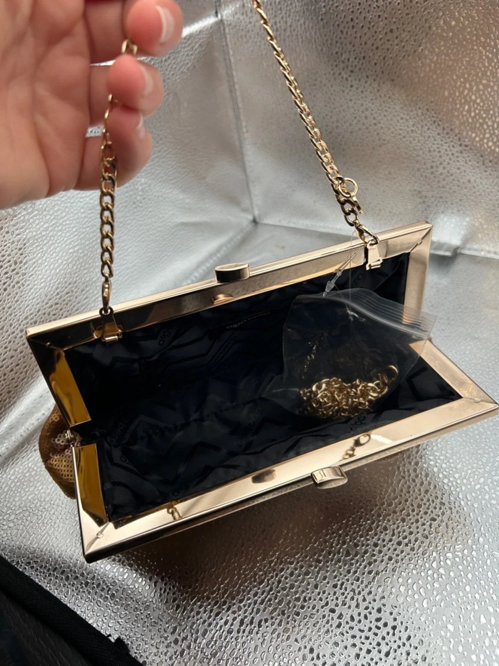 Olga Berg Zephyr Sequin Clutch - Picture 10 of 11